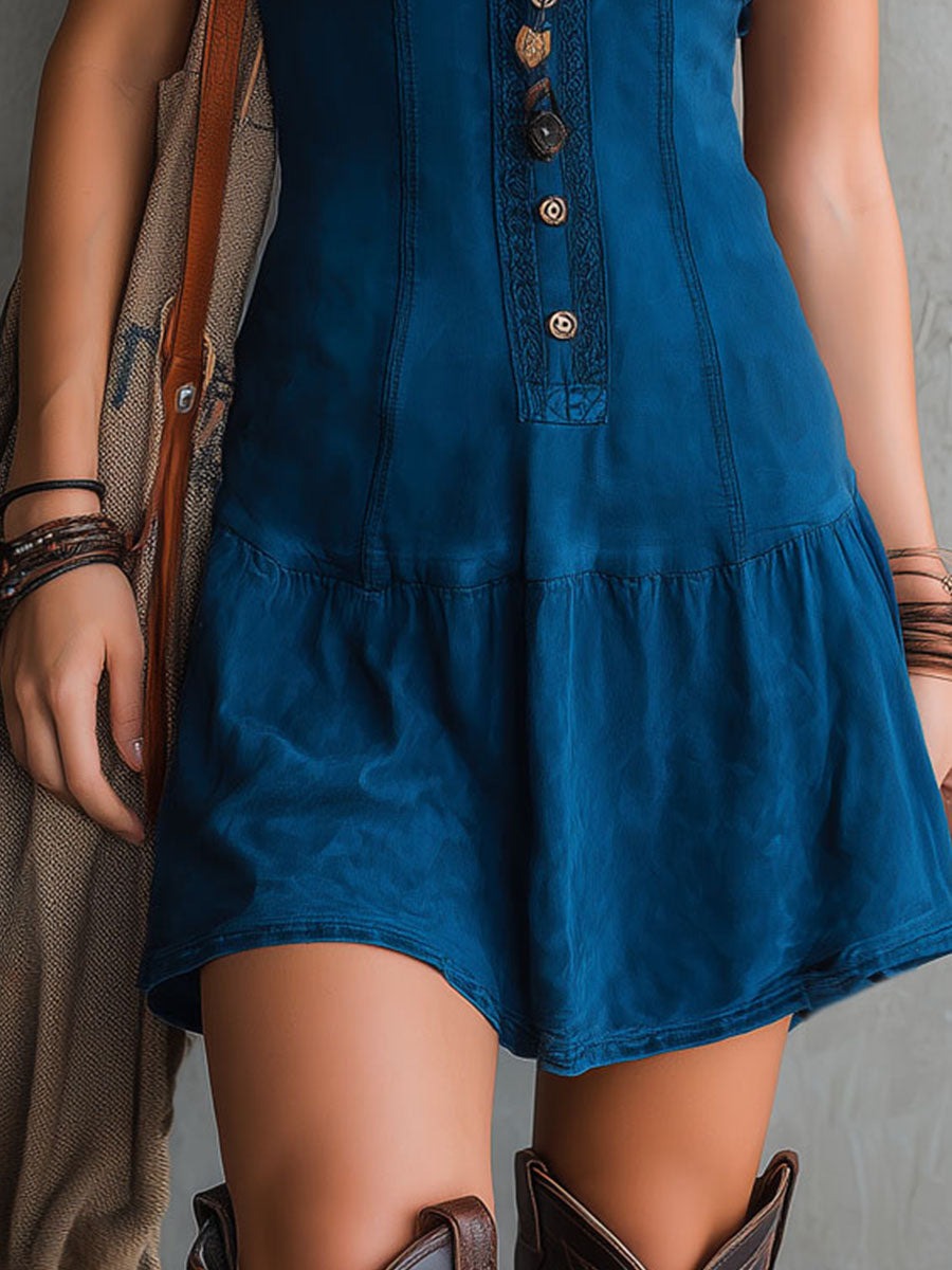 CANDELA | Vestido Mini Sin Mangas con Escote en V