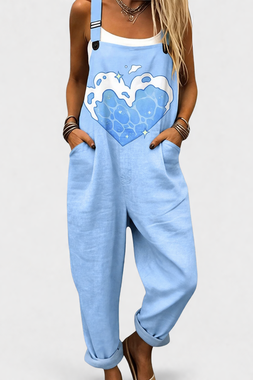Peto estampado de corazón marino