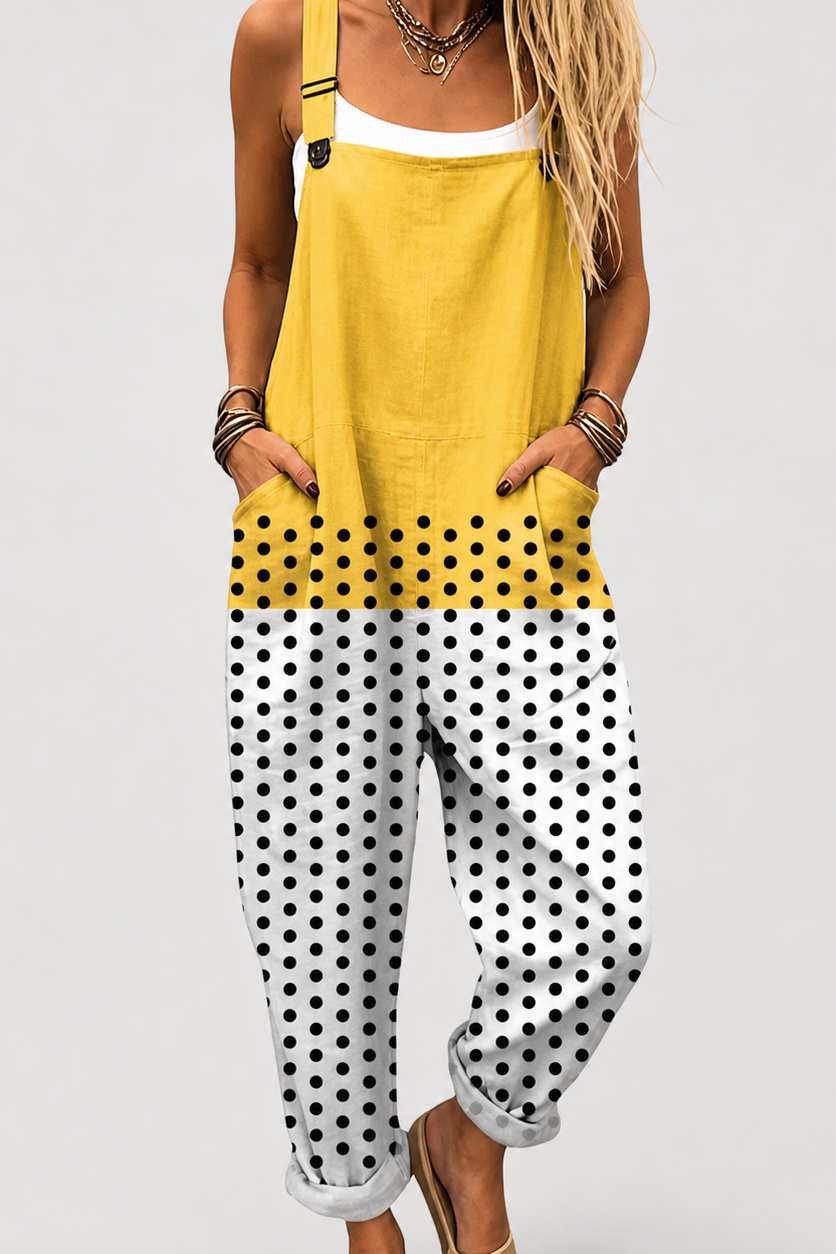 Peto estampado de puntos amarillo