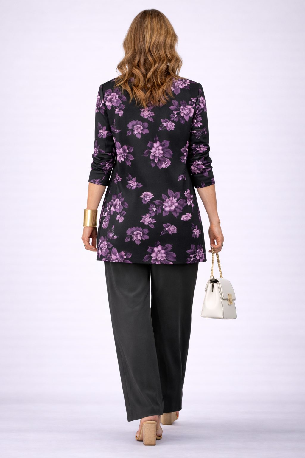 Conjunto de Tres Piezas · Morado y Negro