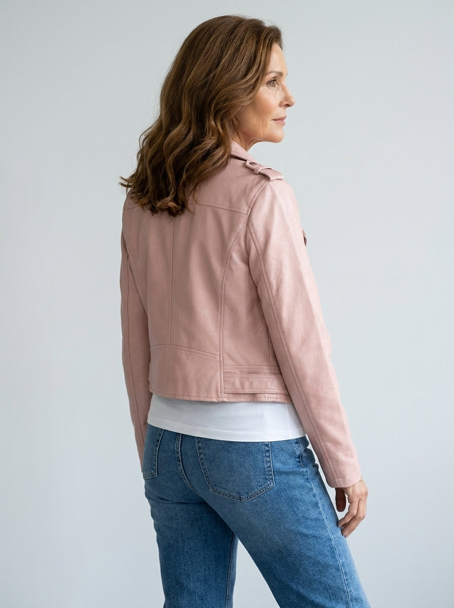 Chaqueta Crop de Polipiel