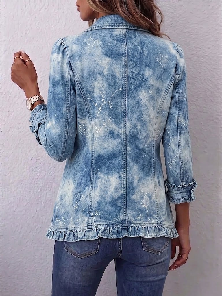 Chaqueta Botánica Degradada con Volantes