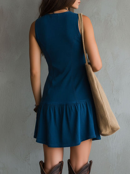 CANDELA | Vestido Mini Sin Mangas con Escote en V