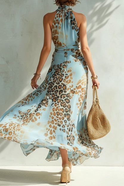 Vestido Largo de Estampado Animal