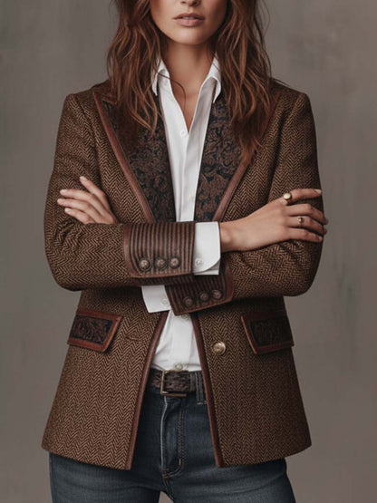 Lara | Blazer con Detalles en Zigzag Estampados