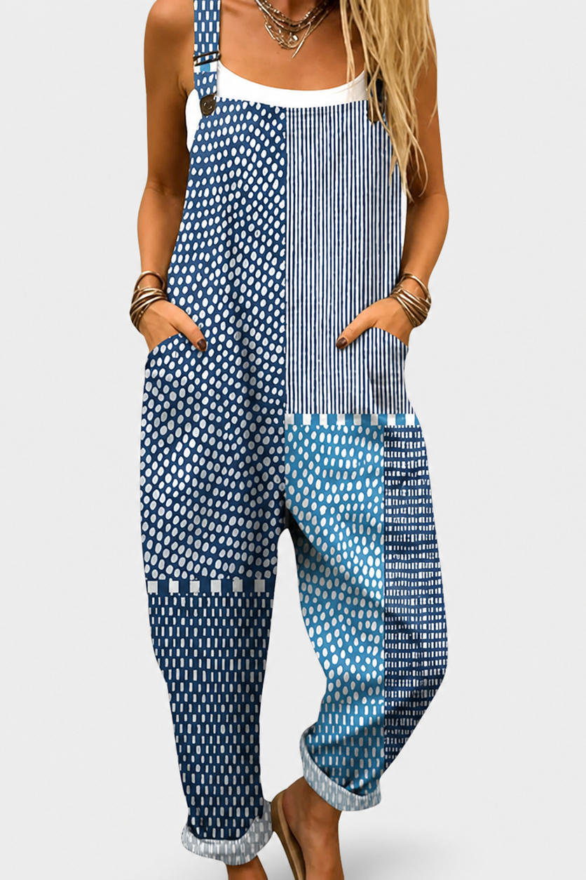 Peto estampado de mosaico azul