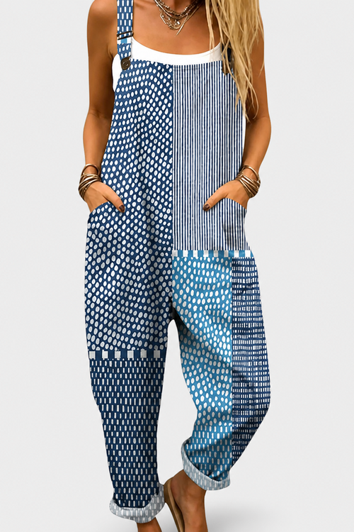 Peto estampado de mosaico azul