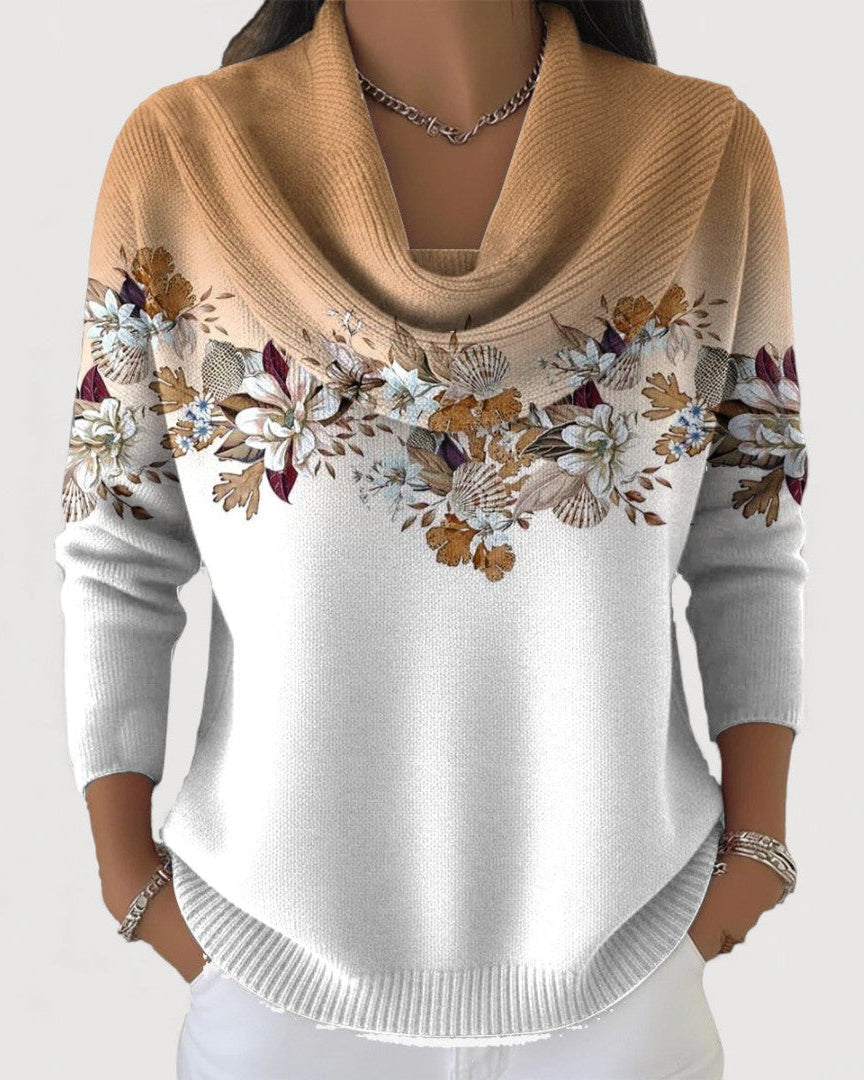 Jersey Floral de Cuello Alto
