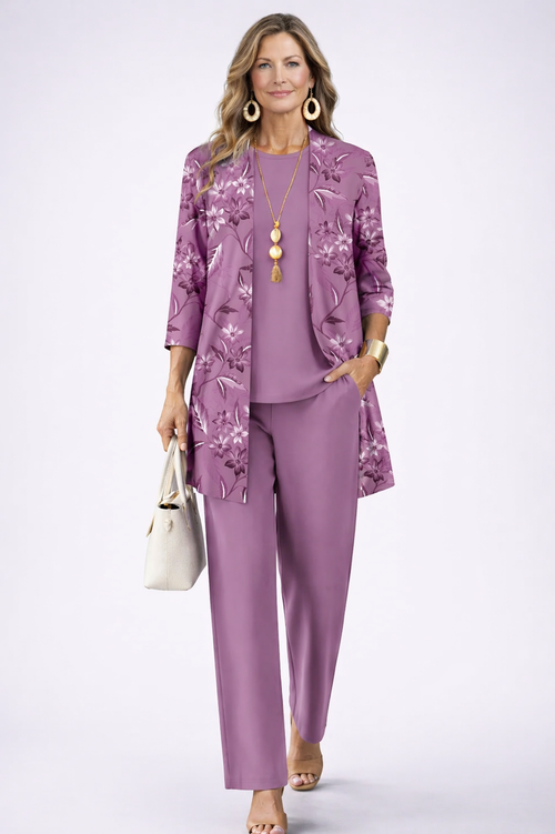 Conjunto de Tres Piezas · Morado
