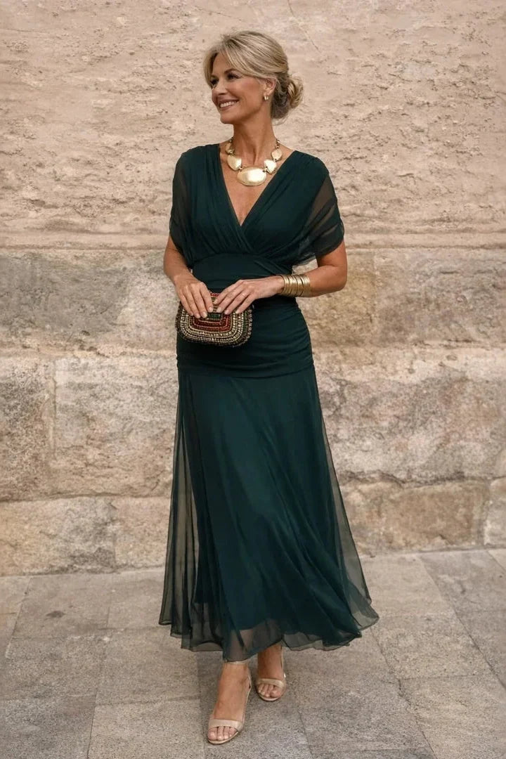 Vestido Plisado de Tejido Ligero