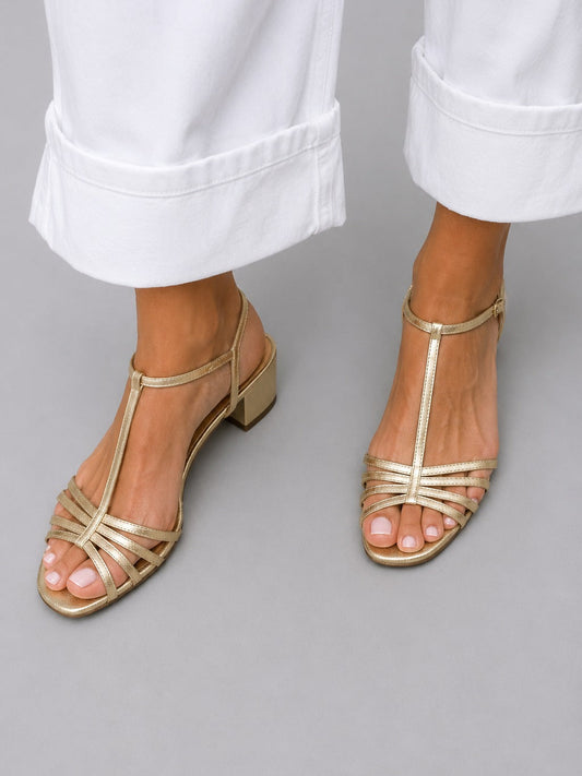 Allegra | Sandalias Doradas Elegancia Diaria