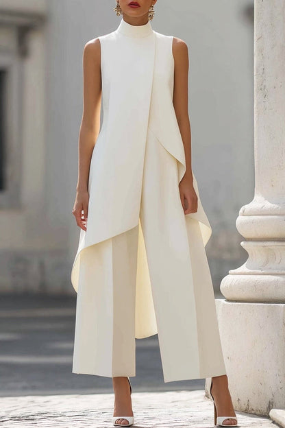 Conjunto elegante de top y pantalón
