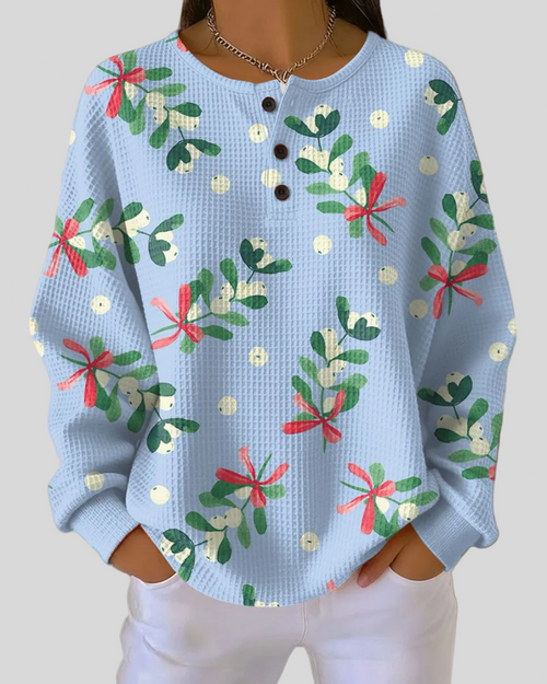 Sudadera de Punto con Estampado Navideño