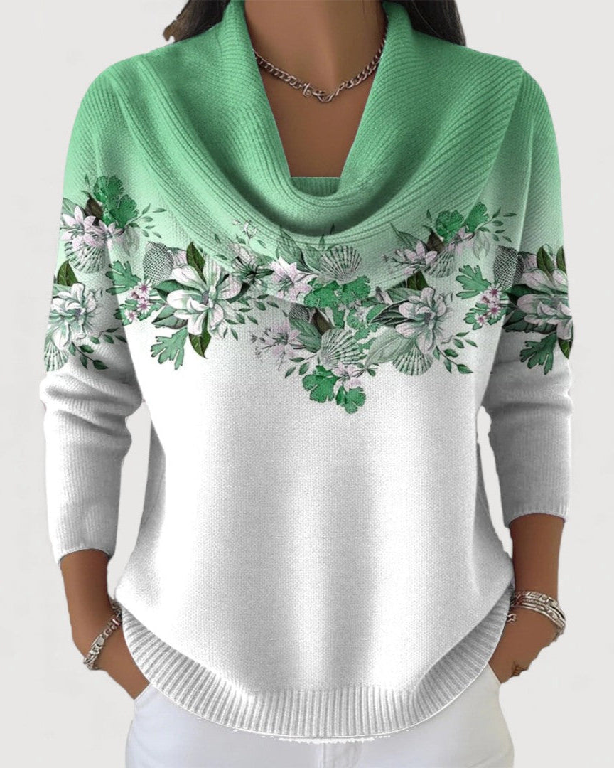 Jersey Floral de Cuello Alto