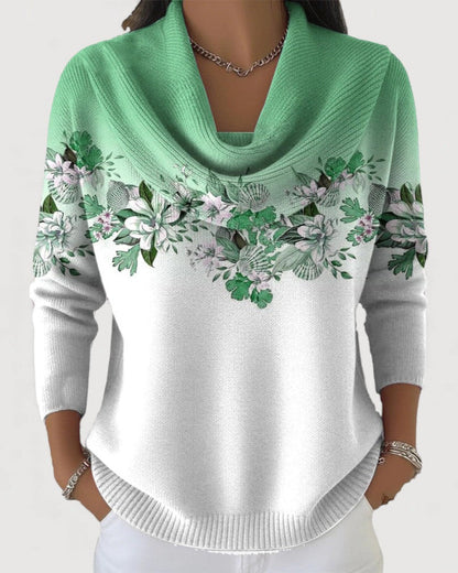 Jersey Floral de Cuello Alto