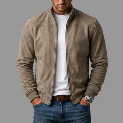 Chaqueta Bomber con Cuello Estructurado