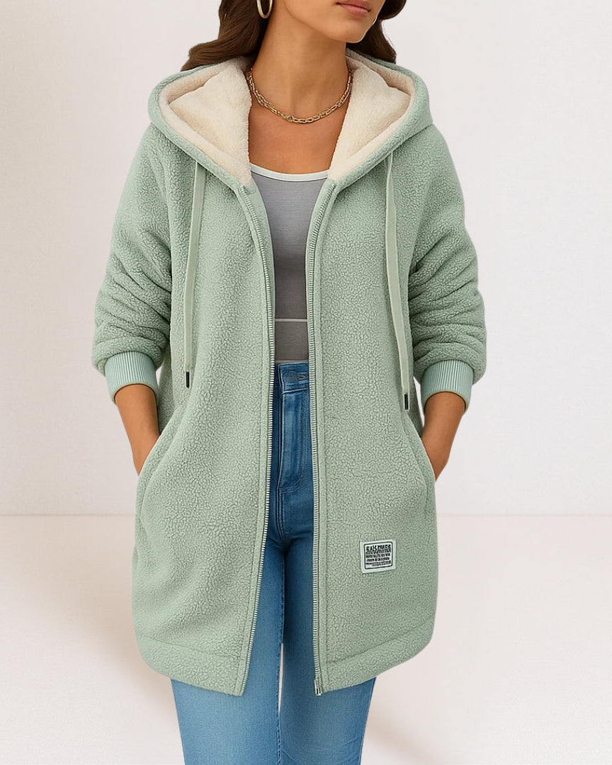Chaqueta Acolchada Larga con Capucha
