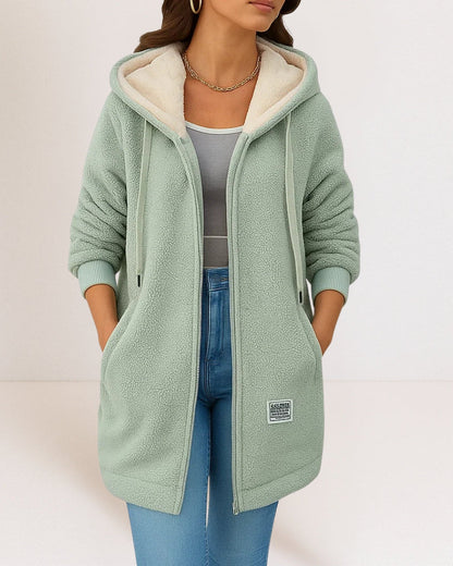 Chaqueta Acolchada Larga con Capucha
