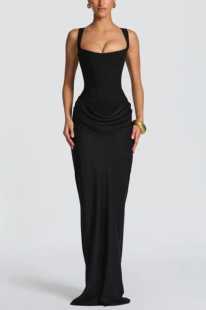 Adelina | Vestido maxi con escote cuadrado