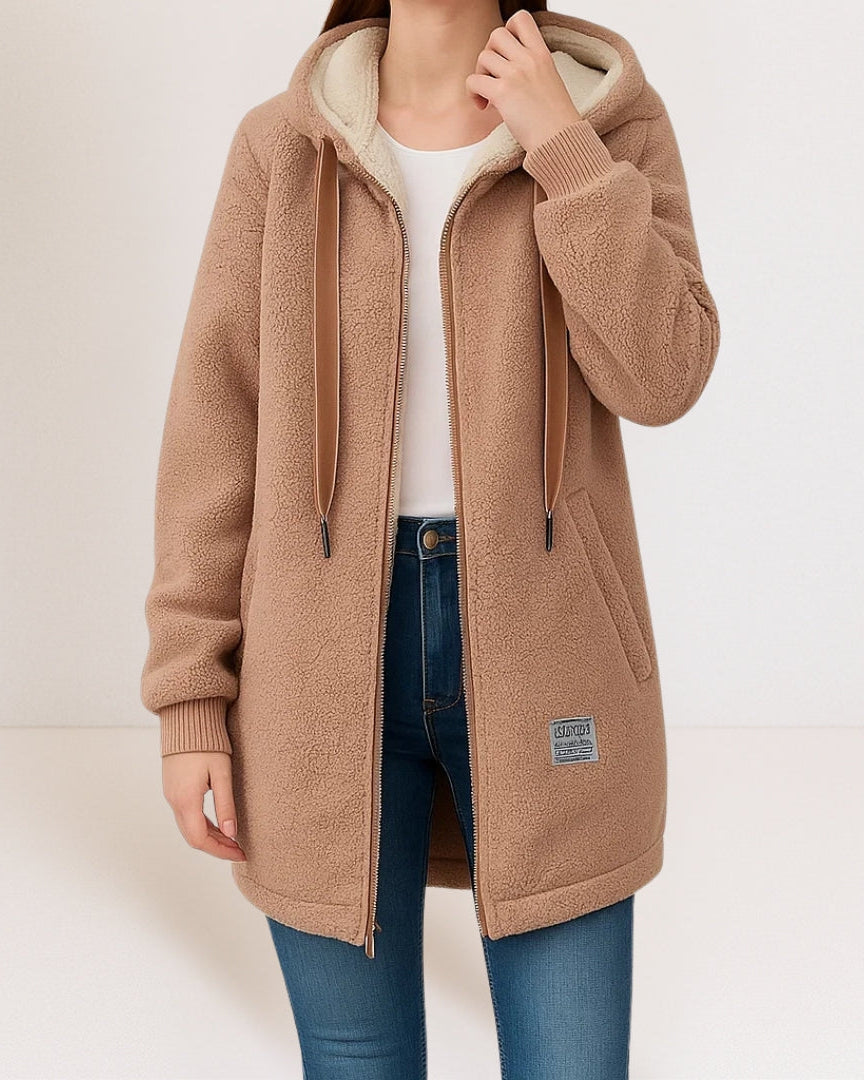 Chaqueta Acolchada Larga con Capucha