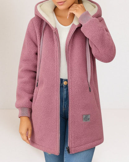 Chaqueta Acolchada Larga con Capucha