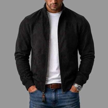 Chaqueta Bomber con Cuello Estructurado