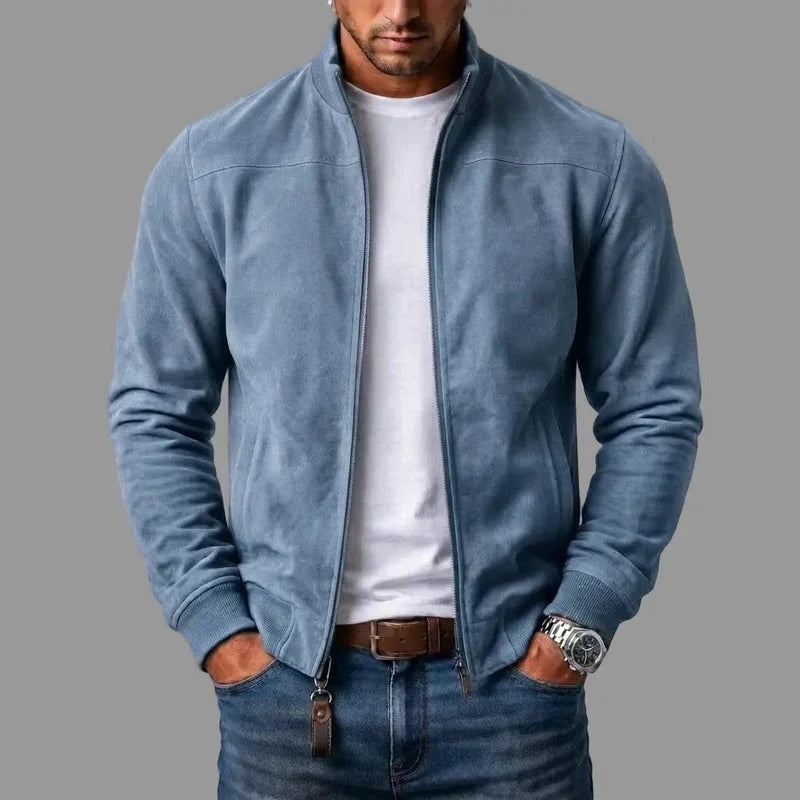 Chaqueta Bomber con Cuello Estructurado