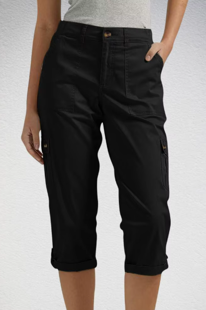 Pantalón cargo capri de mujer