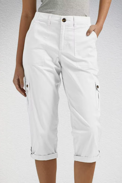Pantalón cargo capri de mujer