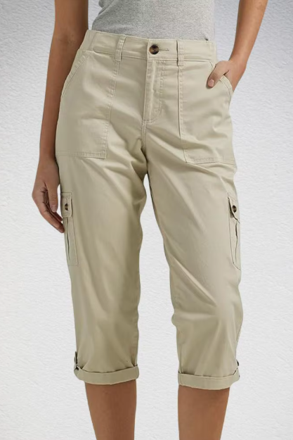 Pantalón cargo capri de mujer
