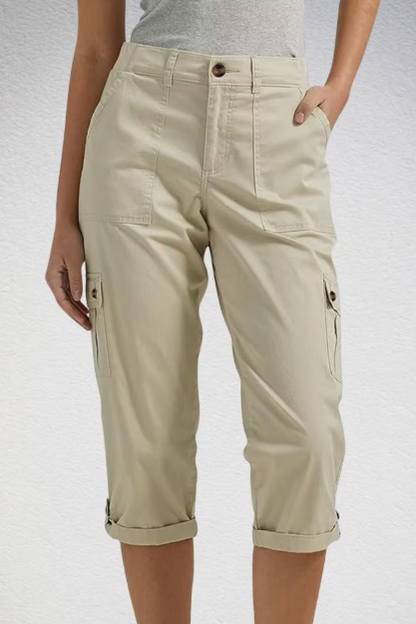 Pantalón cargo capri de mujer