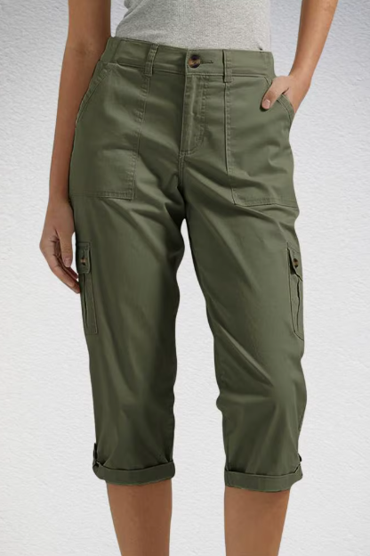 Pantalón cargo capri de mujer