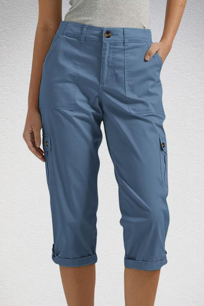 Pantalón cargo capri de mujer