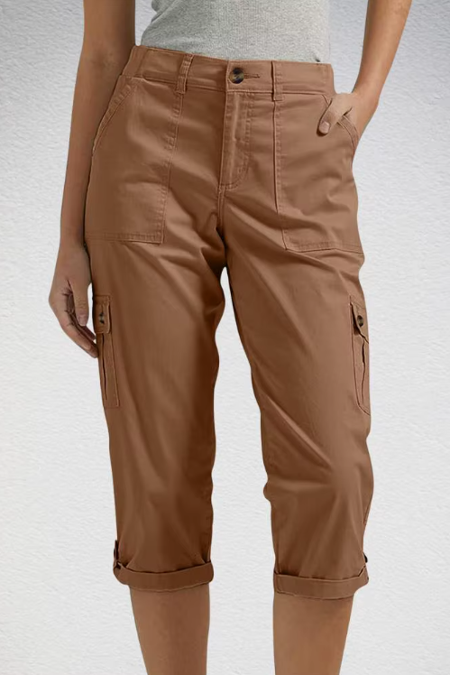 Pantalón cargo capri de mujer