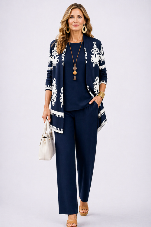 Conjunto de Tres Piezas · Azul Noche