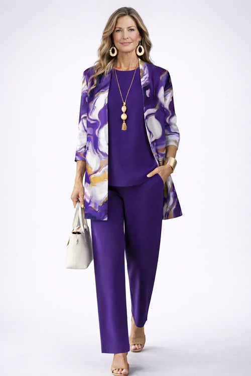 Conjunto de Tres Piezas · Morado 2