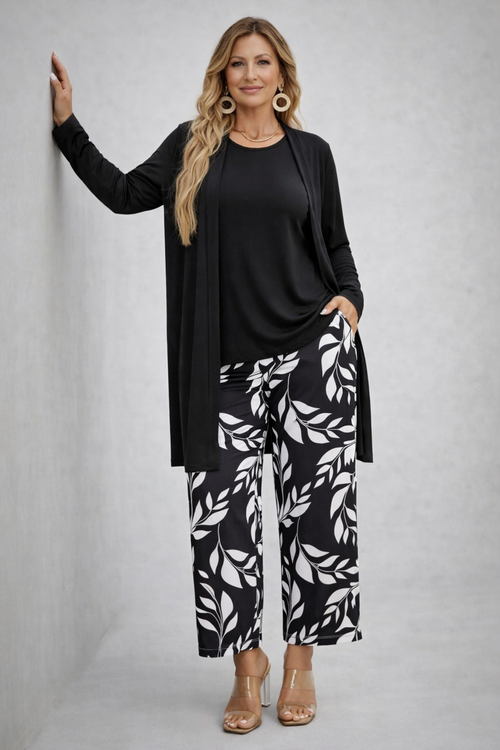 Conjunto de Tres Piezas · Blanco y Negro