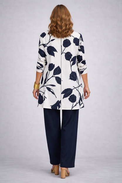 Conjunto de Tres Piezas · Azul y Blanco