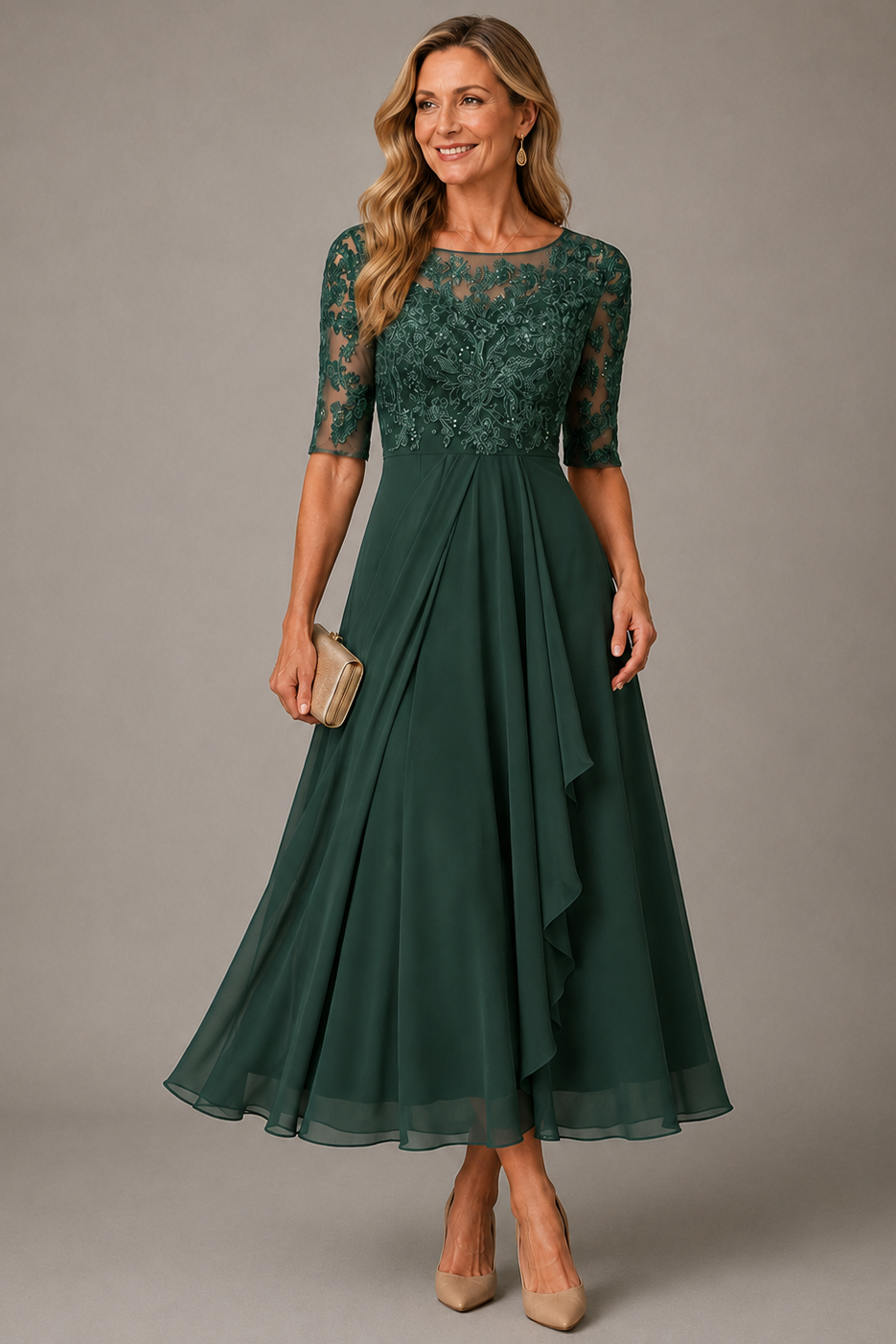 Vestido Midi de Encaje