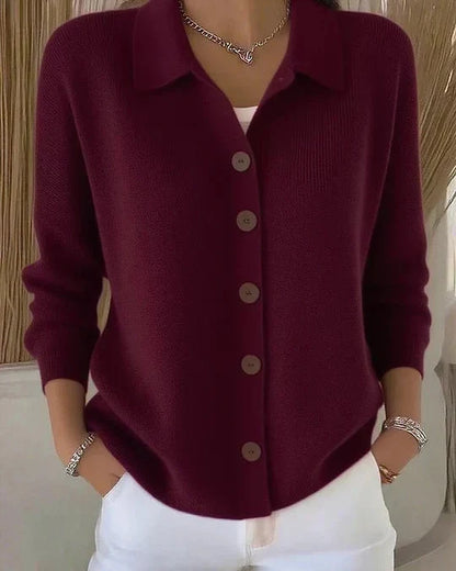 Cárdigan con Cuello y Botones