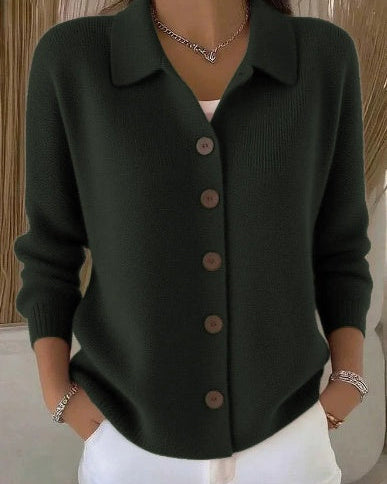 Cárdigan con Cuello y Botones