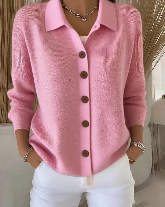 Cárdigan con Cuello y Botones