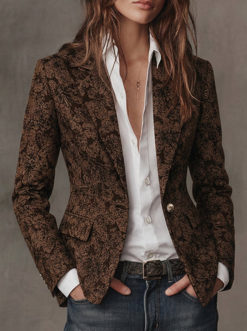 Blazer de Jacquard Paisley