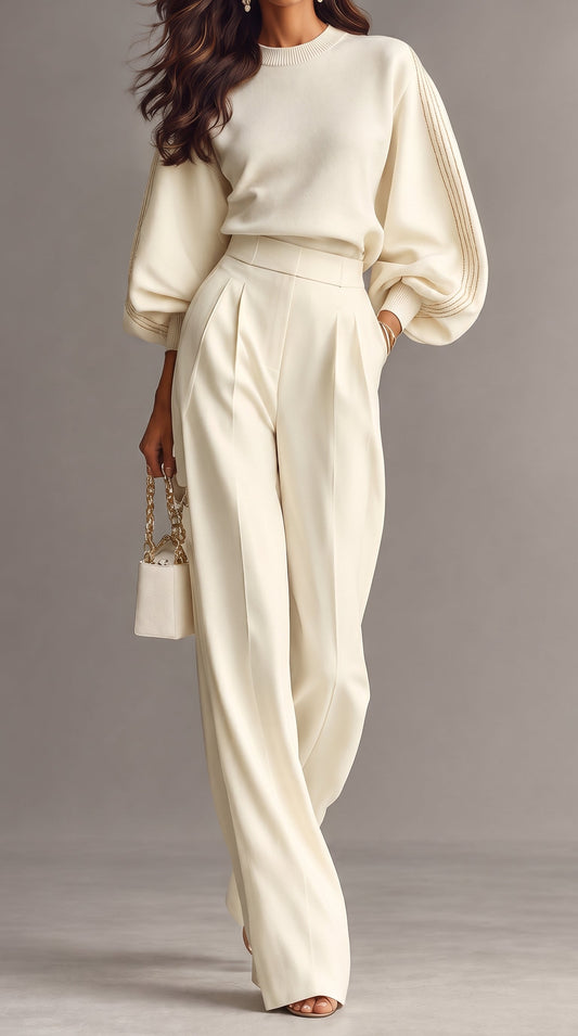 Delia | Conjunto de Canalé con Pantalón Ancho