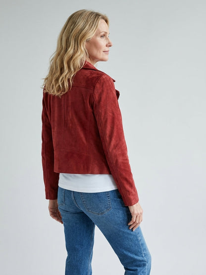 Chaqueta Corta Multicremallera con Cuello de Solapa