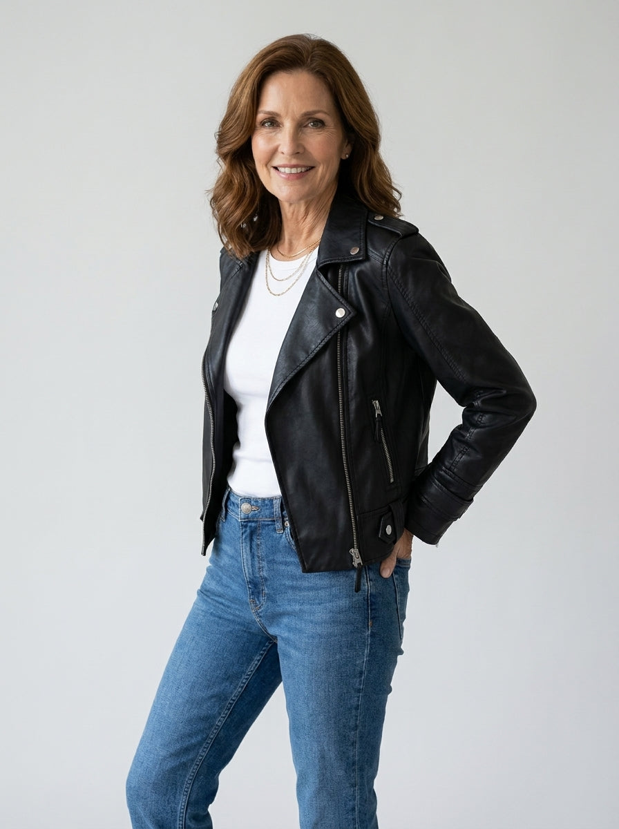 Chaqueta Crop de Polipiel