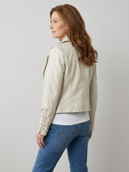 Chaqueta de Polipiel con Cremalleras Decorativas