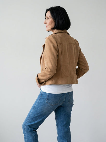 Chaqueta de Ante Sintético con Botones