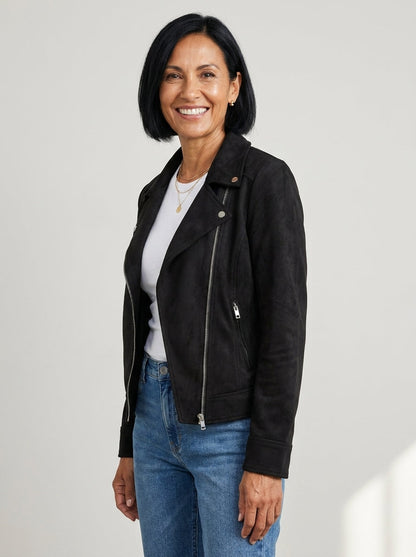 Chaqueta de Ante Sintético con Botones