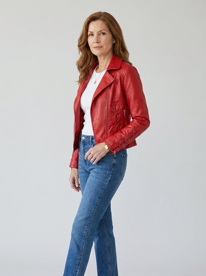 Chaqueta de Polipiel con Cremalleras Decorativas